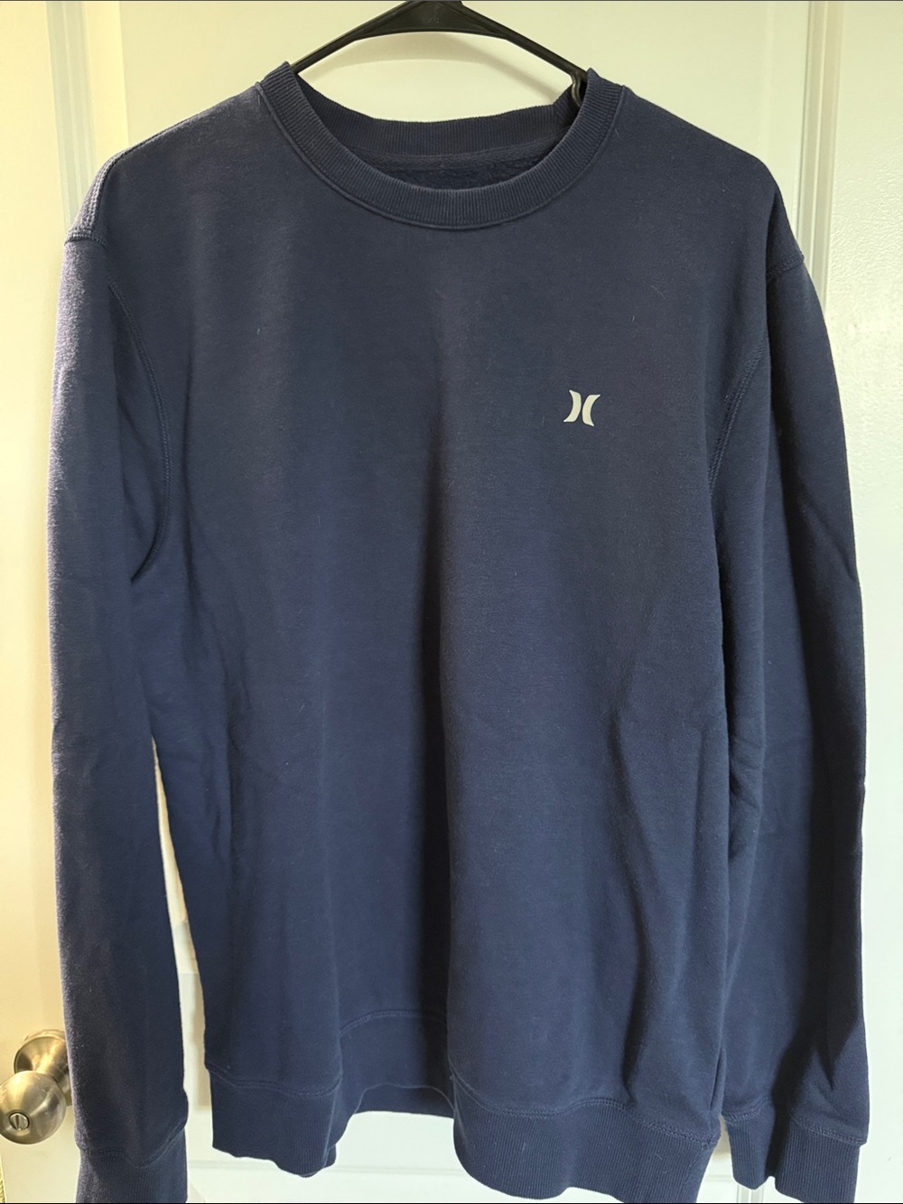 Hurley Navy Blue Crewneck Sweatshirt - Small Logo Pullover